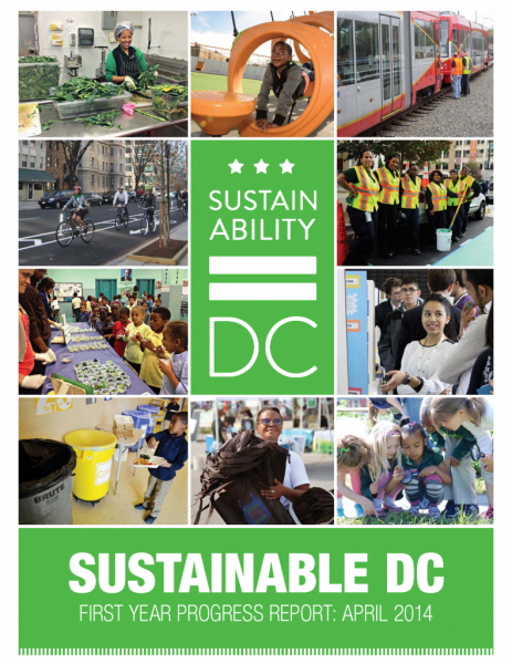 Cover of the 2014 Sustainable DC Progress Report