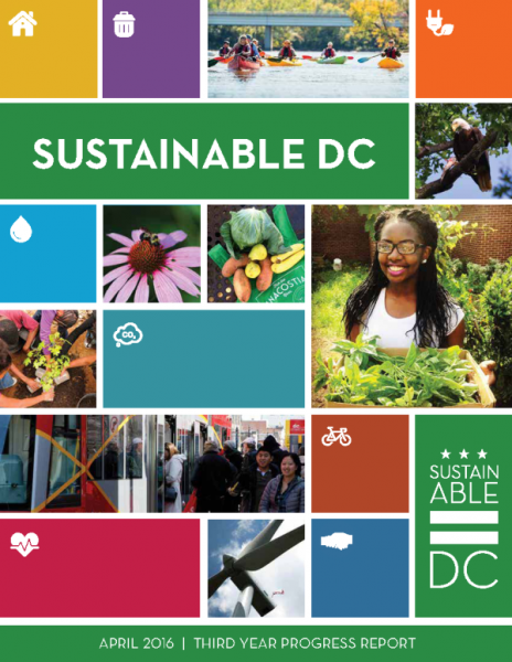Cover of the 2016 Sustainable DC Progress Report