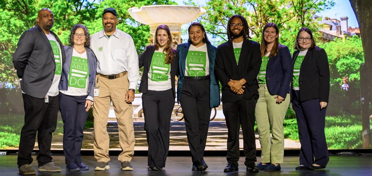 Photo of Department of Energy and Environment Staff Members at 2024 District Sustainability Awards